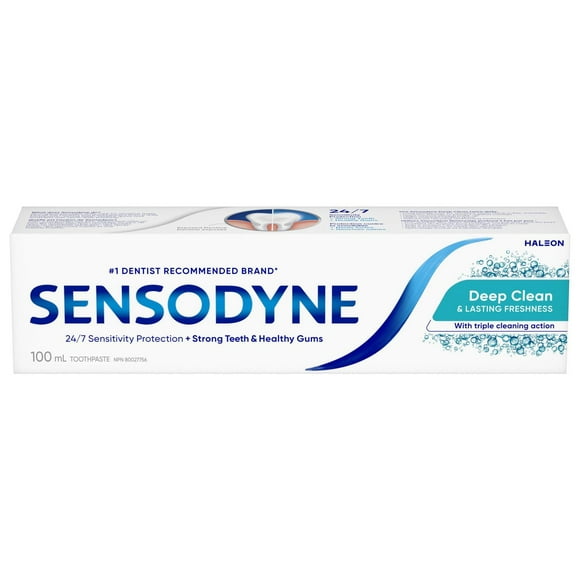 Sensodyne Deep Clean Daily Toothpaste for Sensitive Teeth, Mint, 100ml, 100 mL Mint