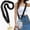 Black, variant on Phone Lanyard Crossbody,Cute Scrunchie Cell Phone Lanyard,Universal Phone Strap for Women with Metal Phone Tether Tab