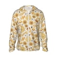 thumbnail image 1 of Balery Honey Honeycomb Sudadera ligera de manga larga con capucha y protección solar UPF 50+ para hombre y mujer, ideal para pesca y running-Small, 1 of 7