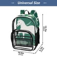 thumbnail image 2 of ALAZA Clear Backpack Horse in Clover PVC Transparent BookBag, 2 of 7