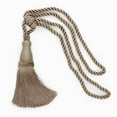 thumbnail image 5 of DECOPRO Elegant Lustrous Curtain Tassel Tieback, Tassel Length 8 1/2" (21.5cm), Spread 30" (76cm) # TBC085, Pewter Beige #PR04 (Dark Beige, White Ivory, Pure Black) Set of 2, 5 of 7