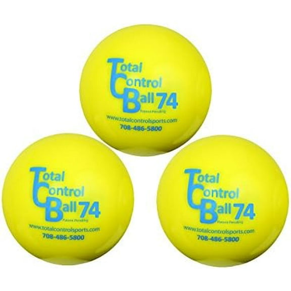 Total Control Ball TCB 74 Baseball Batting Ball Weighted Training Hitting Batting Aid 3 Ball Pack