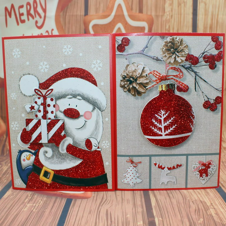 Santa Claus Manual Activities Card DIY Christmas Card Material 3D