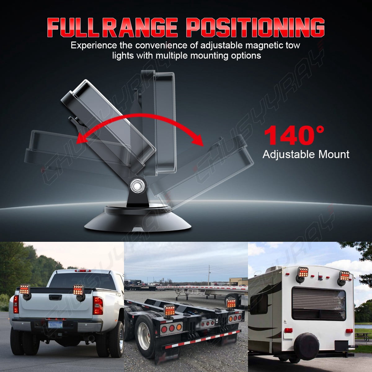 Wireless Magnetic Trailer Lights LED TailLight Kit For Western Star 4900 Semi
