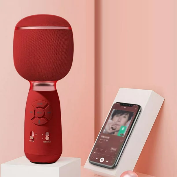 Micrófono de condensador 6 Efectos de sonido Micrófono de canto Mezclador de sonido para adultos Niños