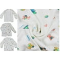thumbnail image 5 of ToBeInStyle Girl's 4-Pack Long Sleeve Ultra-Soft Cotton Kimono Wrap Top w/ Mittens - Cute Characters - 3-6 Months Old, 5 of 6