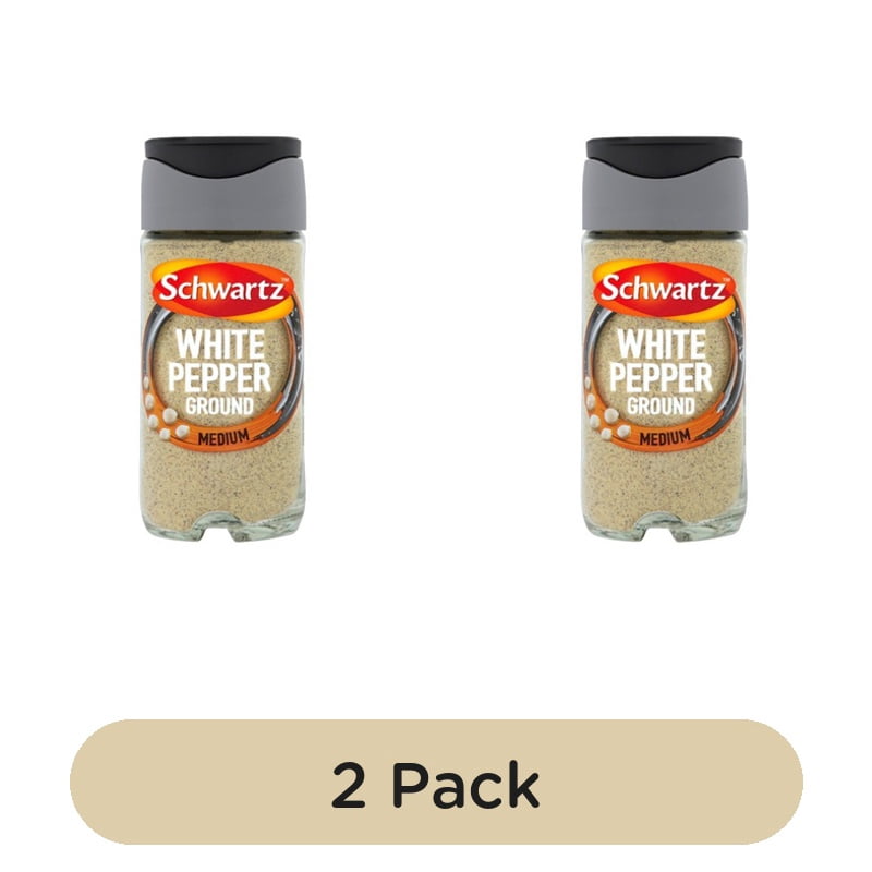 Schwartz Ground White Pepper Jar 34g, British Import (Pack of 2)
