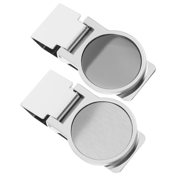 Minkissy 2-Pack Lightweight Stainless Steel Money Clips for Men, Small Round Cash Holders and Stylish Wallet Accessories
