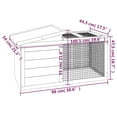 thumbnail image 4 of vidaXL Rabbit Hutch Brown 100.5x54x55 cm Solid Wood Pine, 4 of 4