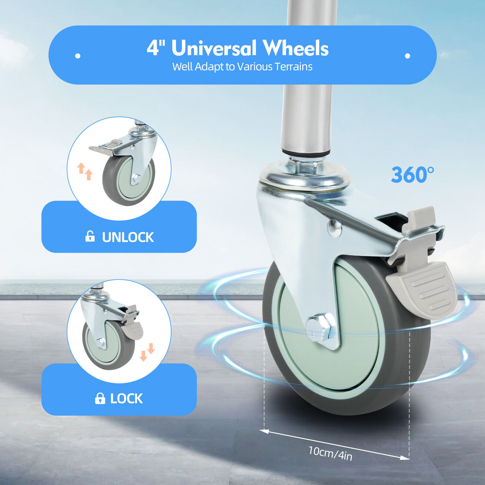 Elderly Shower Wheelchair,350lb Beside Commodes,Shower Potty Transport Chair,Bath Wheelchair Hight Adjustable,Flip Up Footrests Perfect for Handicap Disabled Travel Use