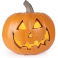 thumbnail image 1 of Lanternes Citrouille Récolte Effrayante Ensemble de 2 Décorations d'Halloween Ampoule LED Intérieur/extérieur 9 Po, 1 of 7