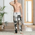 thumbnail image 6 of Lsque Colors Cats Print Men's Pajama Pants, Lounge Pant - Comfortable Home Wear,Elastic Waistband, Stylish Design-Large, 6 of 9