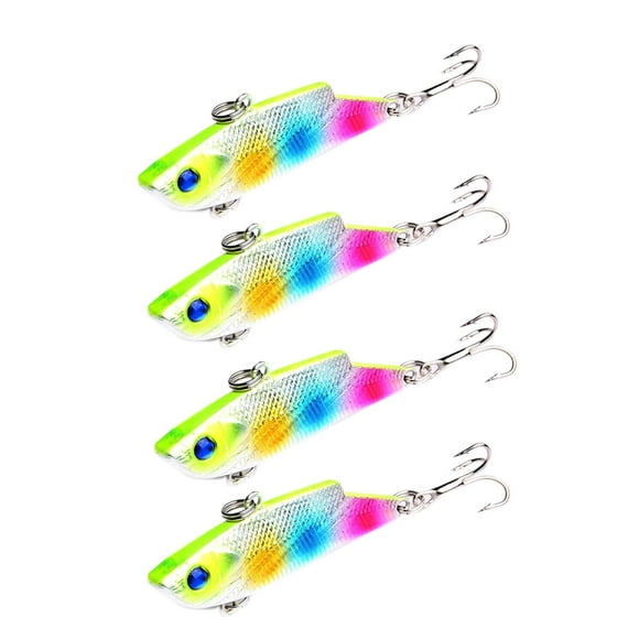 Señuelo para Peces de Mar FishyWinner 4Pzas 5.7cm Color al Azar Anzuelo Plástico ABS