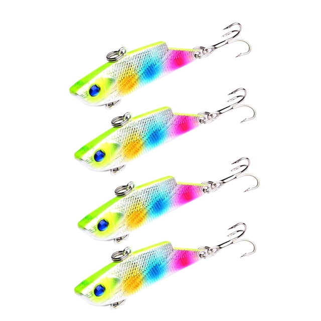 Señuelo para Peces de Mar FishyWinner 4Pzas 5.7cm Color al Azar Anzuelo Plástico ABS