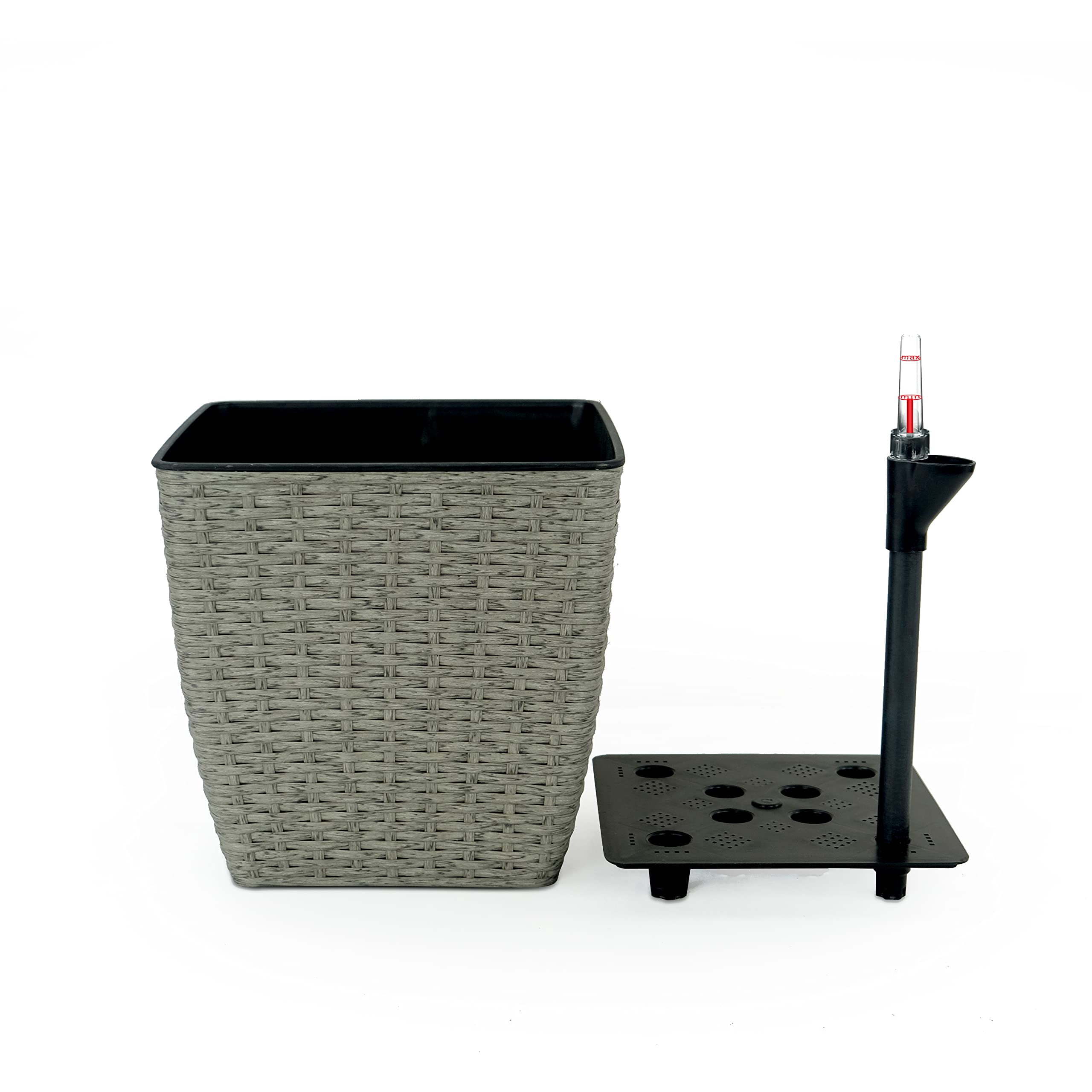 2 pack Self-watering Planter - Hand Woven Wicker
