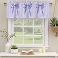 thumbnail image 2 of 2 Pack Valances for Window, Purple Bow Short Curtains for Kitchen Bedroom Living Room, Cute Bowknot Simple Pure Color Rod Pocket Small Window Treatment Valance Drapes 54 x 18 Inch, 2 of 8