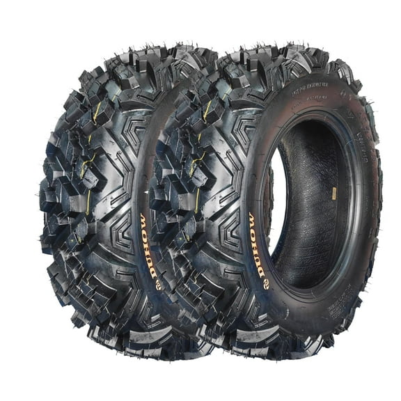 ATV UTV Tires 25x10-12, 2 Pack 6PLY All Terrain Tires for Hardpack, Trail, Sand & Street Use, Durable 25x10x12 for ATV, UTV, Off-Road Vehicles (Set of 2, Tubeless)