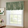 thumbnail image 6 of 2 Pack Turkish Boho Valance for Window Green Wallpaper Murals Retro Medieval Kitchen Valance Rod Pocket Short Curtain Topper Decorative Window Treatment for Living Room Bedroom 42"x12", 6 of 8