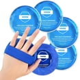 thumbnail image 5 of samply Small Gel Ice Packs for Boo Boos, Cold Packs for Injuries Reusable Pain Relief, Headaches and Toothaches,Eyes, Face, 4 Pack Mini Round Ice Packs with 2 Covers for Cold Compress, 5 of 7