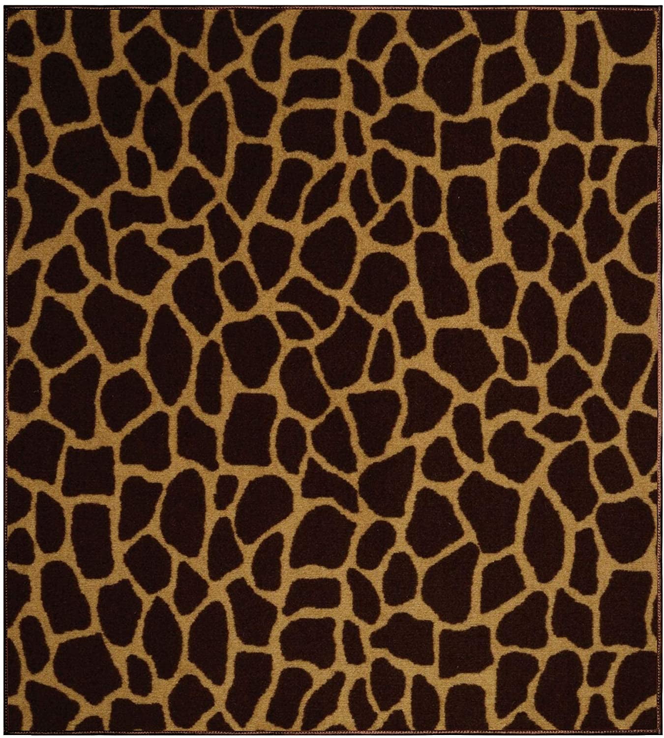 Giraffe Animal-Print Area Rug for Living Room Kitchen Kids Bedroom Made In USA Dining Room