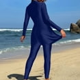 thumbnail image 5 of Yourumao Womens Two Piece Rash Guard Long Sleeve UV Protection Bathing Suits Crewneck Tunic Swim Dress with Leggings Swimsuits for Diving, 5 of 6