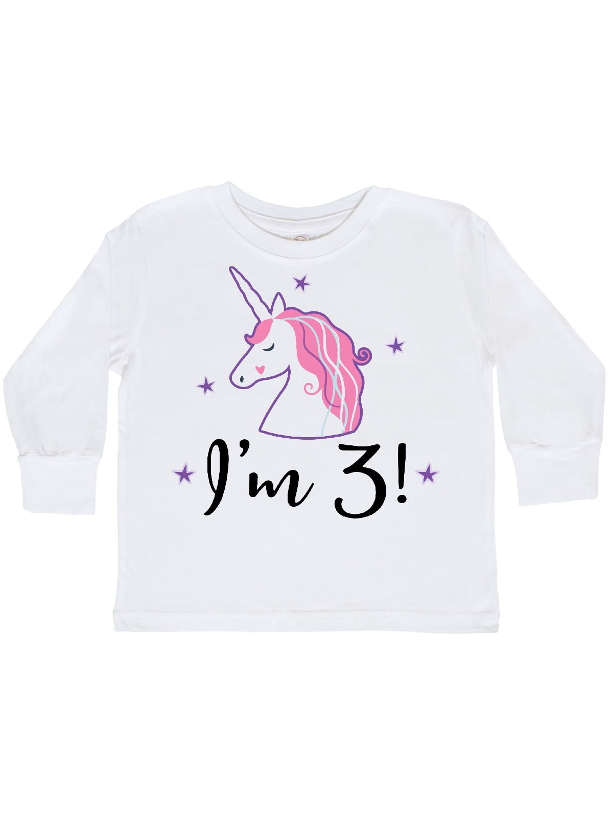 inktastic 3rd Birthday Outfit Unicorn Toddler Long Sleeve T-Shirt