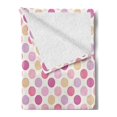 thumbnail image 2 of Colorful Soft Flannel Fleece Blanket, Circles with Checked Striped and Dots Pattern Soft Colors Geometric Illustration, Cozy Plush for Indoor and Outdoor Use, 50" x 60", Multicolor, by Ambesonne, 2 of 5