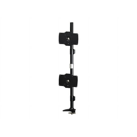 UPC: 0650177224015 | Amer AMR2P32V – Stand – for 2 flat panels – plastic  steel  aluminum alloy – screen size: 24 -32  – desktop stand  desk-mountable