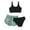 Green, variant on YunPes Teen Girls 3 Piece Bathing Suit Cute Swimsuit Crop Top Briefs with Tropical Shorts Quick Dry Tankini Set Beach Sport Swim Set