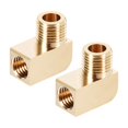 thumbnail image 1 of Conector de tubería de latón, codo de barra de 90 grados M10 macho x M8 hembra, 2 piezas, 1 of 4