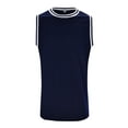 thumbnail image 4 of Caqnni Tank Tops for Men Big and Tall, Men's Cotton Workout Tank Tops Bodybuilding Training Fitness Sleeveless Muscle T Shirts(Navy,XL), 4 of 8