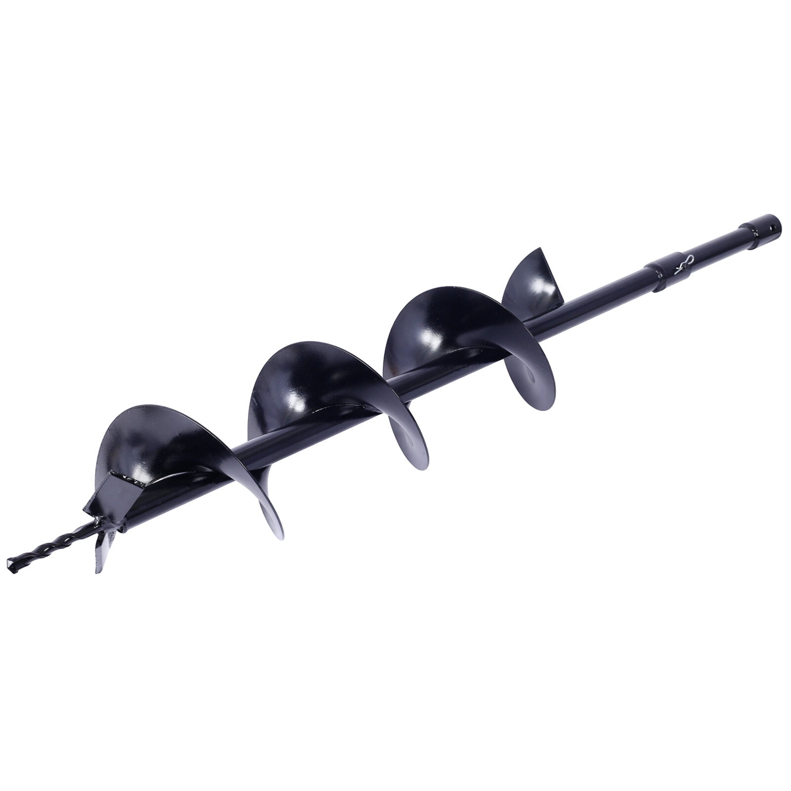, Auger Drill Bit for Planting Hole, Bulb Bedding Digging Post Hole Planting Tool for 3/4" Shaft Auger,Hole Digger Replacement Auger Bits Earth Auger Digging Bit 4IN+8IN+10IN+12IN, Black ,Steel ,