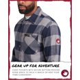 thumbnail image 3 of CANADA WEATHER GEAR Men's Flannel Shirt - Casual Button Down Long Sleeve Sweatshirts for Men (M-XXL), 3 of 7