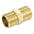 thumbnail image 1 of Unique Bargains G1/2 Male Thread Brass Pipe Fitting 40mm Length Hex Connector Pipe Adapter, 1 of 5