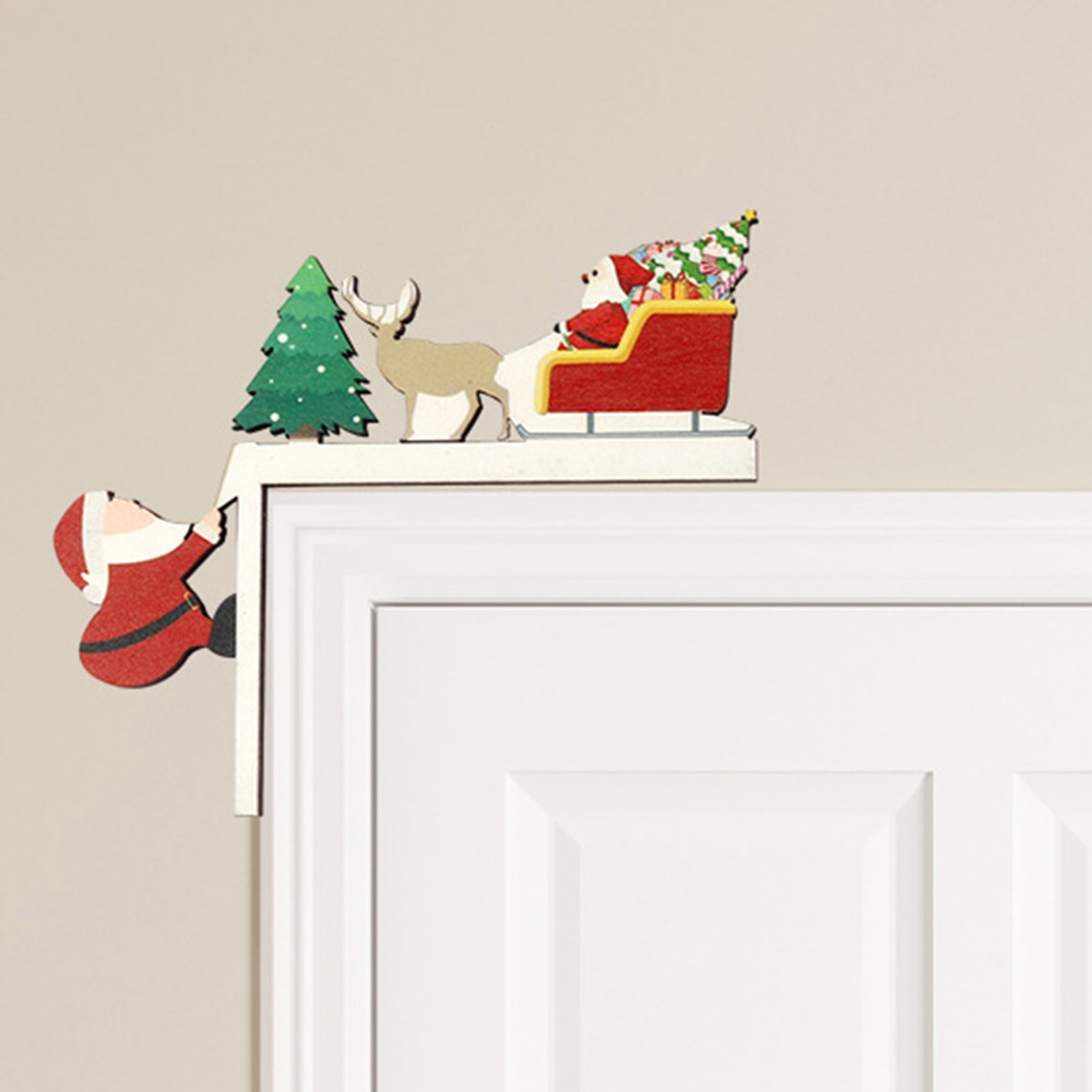 Travelwant 2Packs Christmas Door Frame Decorations, Funny Santa Claus