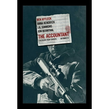 THE ACCOUNTANT - 11x17 Framed Movie Poster