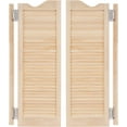 thumbnail image 6 of Swinging Door Cafe Doors, W31.9xH42.1in Wooden Half Saloon Door with 4 Metal Hinges, Double Entrance Partition for Kitchen Bar Cellar Porch Barn, Wood Color, 6 of 9
