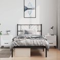 thumbnail image 1 of vidaXL Metal Bed Frame with Headboard Black 100x190 cm, 1 of 5