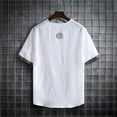 thumbnail image 4 of Fnnxeal Mens Casual T-Shirts, Solid V-Neck Short Sleeve Tops Summer Big and Tall Shirts White Lightweight Tees for Men Size L, 4 of 4