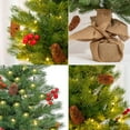 thumbnail image 3 of Arbre de Noël Artificiel Pré-Éclairé de 3 Pieds pour Décoration Intérieure Guirlande de Petites Décorations Vert Artificiel avec Lumières Épinette Baies Rouges Pommes de Pin Pré-Décorées Table à Crayons (3 Pieds), 3 of 7