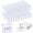 6 cm x 4.2 cm, variant on 50 PCS Clear Plastic Label Holders for Wire Shelf Retail Price Label, Basket Bin Labels Clip On, Labels for Storage Bins, Merchandise Sign Display Holder for Supermarket,Label Papers Included