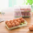 thumbnail image 4 of Harpily Pantry Organization and Storage Kitchen Supplies Refrigerator Egg Storage Box 15 Grid Portable Picnic Egg Storage Box Plastic Egg Box Travel Egg Storage Container, 4 of 9