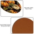 thumbnail image 5 of Thanksgiving Set of 6 Round Coasters, Microfiber Leather Drink Coasters for Cups, 4.3x4.3 Inch Table Coasters, Coaster Set for Home and Office, 5 of 6