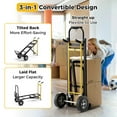 thumbnail image 3 of Kadyn 3-in-1 Convertible Hand Truck Metal Dolly Cart with 4 Rubber Wheels for Transport-Black, 3 of 7