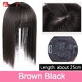 thumbnail image 1 of Topper Hair Piece Invisible Seamless Long Straight Wig Bangs Clip Overhead Natural Invisible Replacement Cover White Hair, 1 of 7