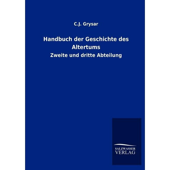 Handbuch Der Geschichte Des Altertums