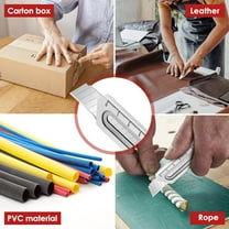 Heavy Duty Multipurpose Utility Knife Set, Stainless Steel Cutter with 5 Blades, 8-in-1 Tool for Carpet, Boxes, Screwdriver, Bottle Opener, Wrench - Locking Mechanism for Safety