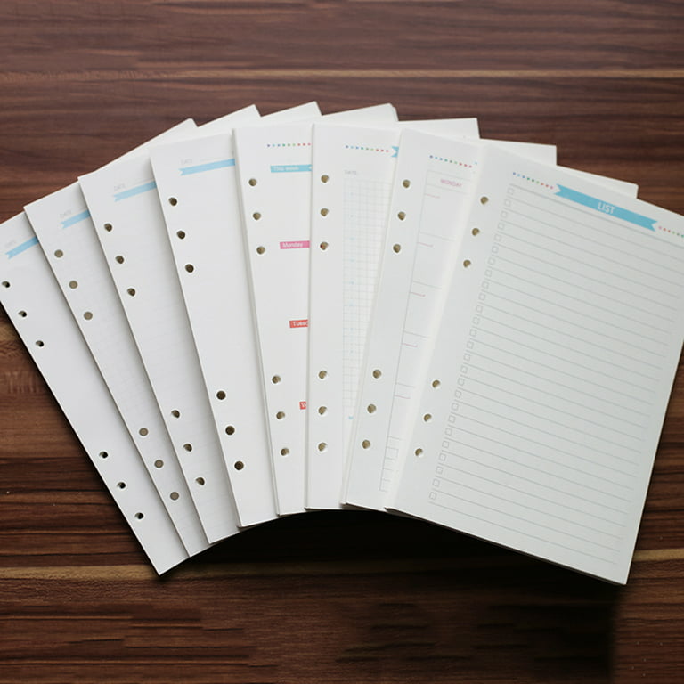 Notebook Paper Binder Divider A5 A6 Transparent 6 Holes Planner Accessories  Kit