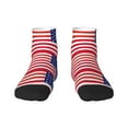 thumbnail image 7 of Women's Men's America Flag Patriotic Lightweight Ventilation Quarter Ankle Socks, 7 of 7