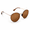Amber Tortoise, variant on Aston Tangle Free - Round Metal Polarized Womens Sunglasses